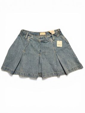 ✨NWT Free People Pleated Denim Mini Skirt – Size 27✨